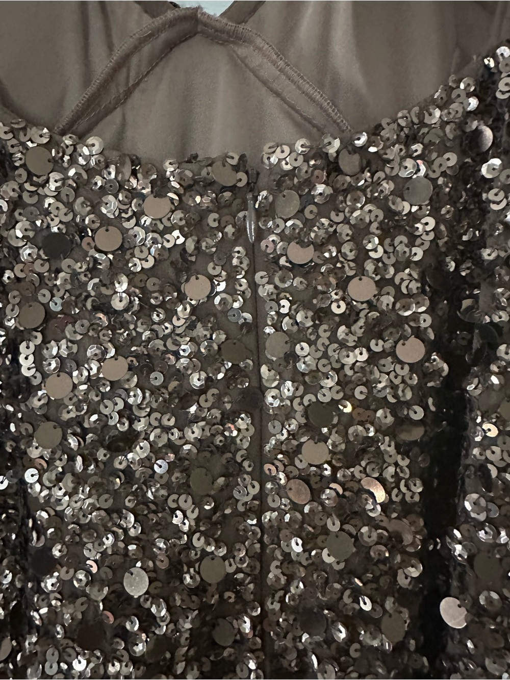 Adrianna Papelll E Live from the Red Carpet~  Sequin Slip Dress in Champagne - Picture 4 of 6